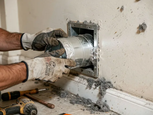 Professional dryer vent repair and installation by Barberton Dryer Vent Cleaning in Barberton