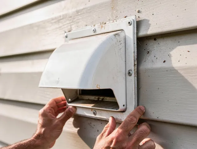 Barberton Dryer Vent Cleaning technician delivering thorough residential dryer vent cleaning service in Barberton